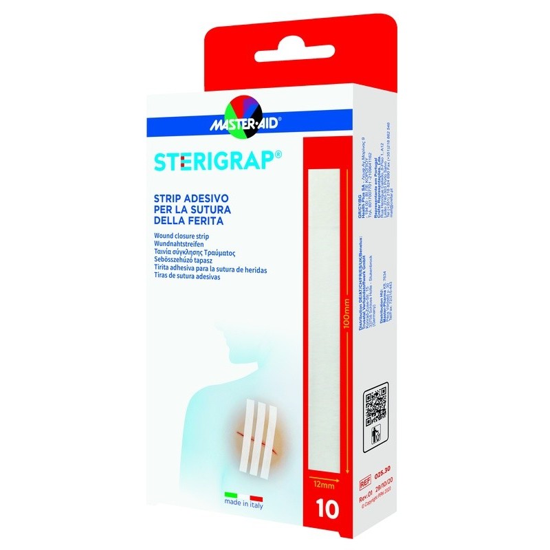 Pietrasanta Pharma Master-aid Sterigrap Strip Adesivo Sutura Ferite 100x12 Mm 6 Pezzi Pietrasanta Pharma - 1