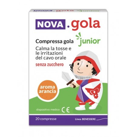 Nova Argentia Nova Gola Junior Arancia 20 Compresse Senza Zucchero Nova Argentia - 1