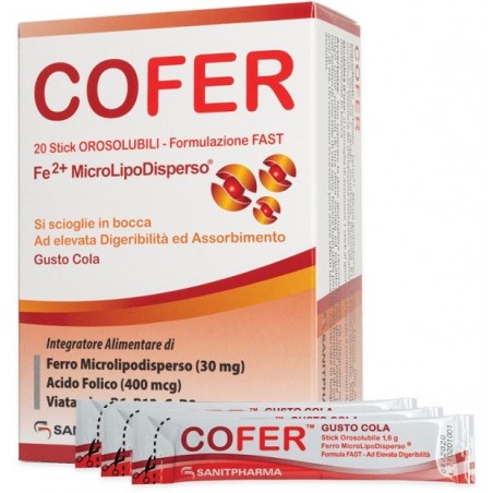 Sanitpharma Cofer 20 Stick Orosolubili Gusto Cola Sanitpharma - 1