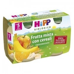 Hipp Italia Hipp Bio Hipp Bio Omogeneizzato Frutta Mista Con Cereali 2x125 G - Omogeneizzati e liofilizzati - 903148993 - Hip...