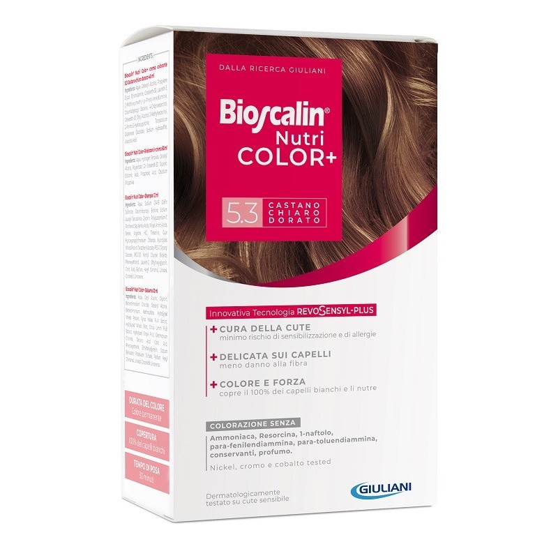 Bioscalin Nutricolor Plus 5,3 Castano Chiaro Dorato Crema Colorante 40 Ml + Rivelatore Bioscalin - 1