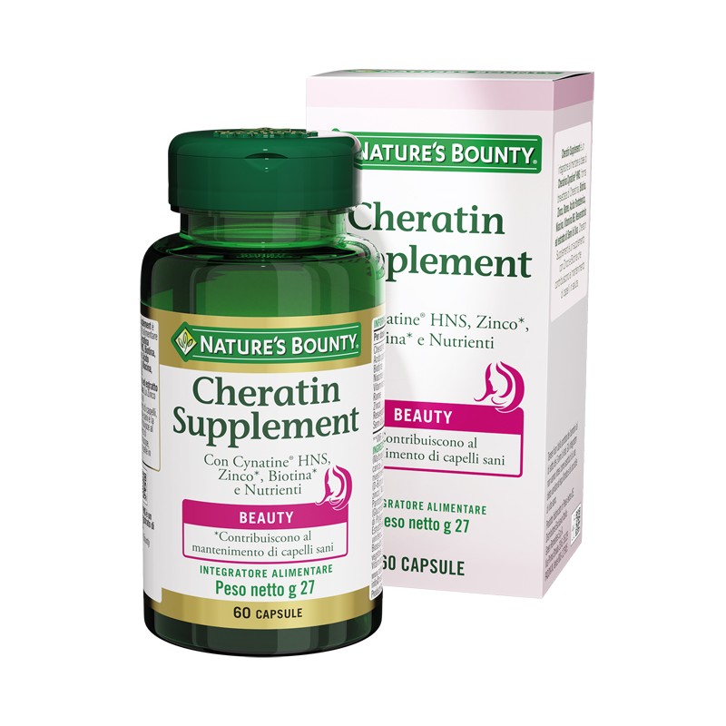 Nature's Bounty Cheratin Supplement 60 Capsule - Integratori per pelle, capelli e unghie - 945184669 - Nature's Bounty - € 32,48