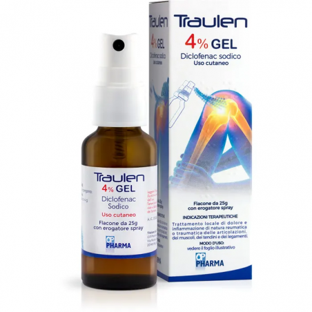 Traulen 4% Gel Per Dolori Muscolari e Articolari 25 G O. P. Pharma - 1