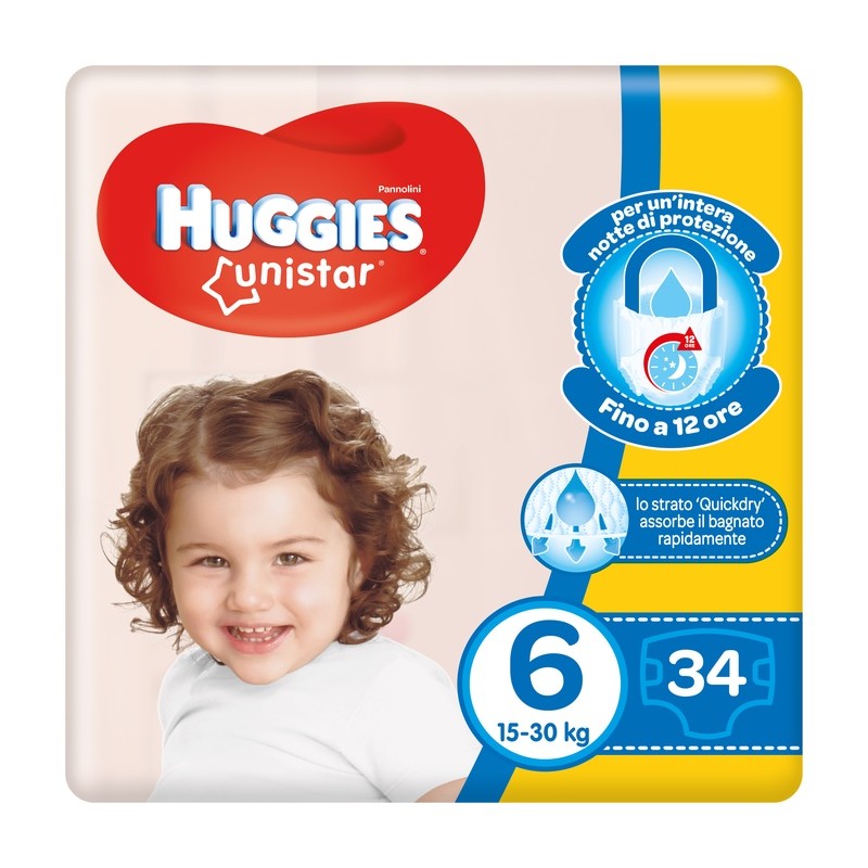 Kimberly Clark Italia Huggies Unistar Grande 6 34 Pezzi Kimberly Clark Italia - 1