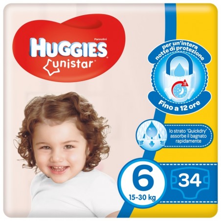 Kimberly Clark Italia Huggies Unistar Grande 6 34 Pezzi Kimberly Clark Italia - 1