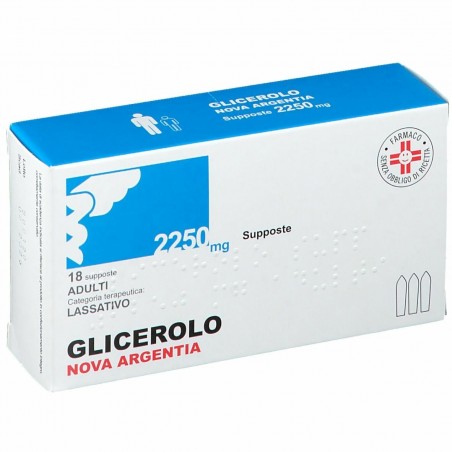 Nova Argentia Glicerolo 2250 mg Adulti 18 Supposte Nova Argentia - 1