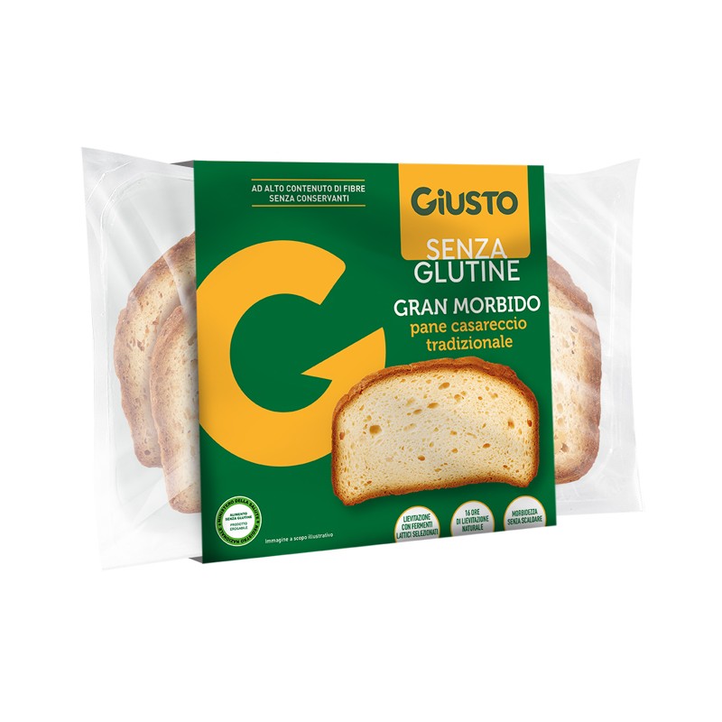 Farmafood Giusto Senza Glutine Gran Morbido Pane Casareccio 200 G Giusto - 1