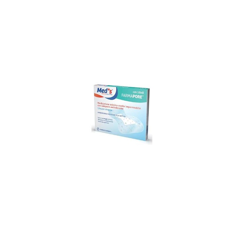 Farmac-zabban Meds Pore Medicazione In Poliuretano Adesiva Impermeabile 10x8cm 5 Pezzi Farmac-Zabban - 1