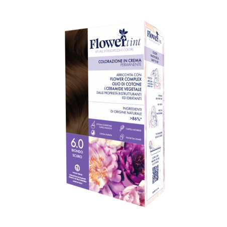 Purobio FlowerTint Colorazione In Crema Permanente 6,0 Biondo Scuro Flowertint - 1