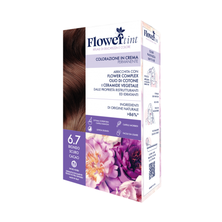 Purobio FlowerTint Colorazione Permanente 6,7 Biondo Scuro Cacao Flowertint - 1