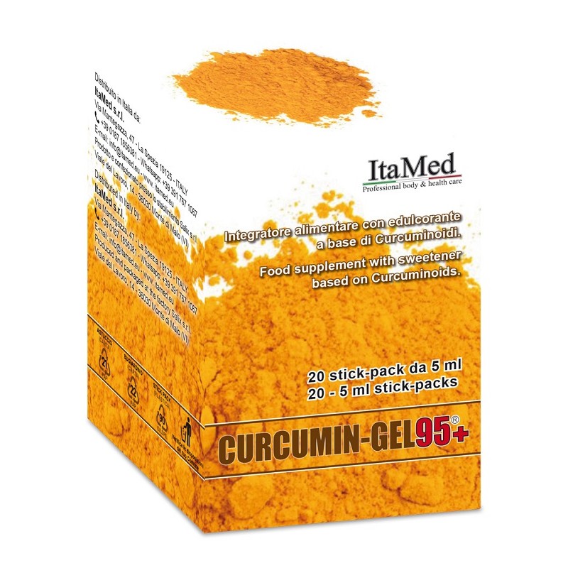 Itamed Curcumin Gel 95+ 20 Bustine Stick Pack Monodose Da 5 Ml Aroma Lampone Itamed - 1