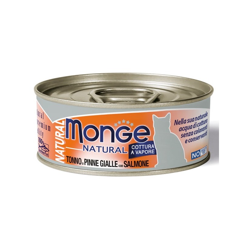 Monge & C. Monge Natural Quality Gatto Monge Natural Tonno Del Pacifico Con Salmone 80 G Monge & C. - 1