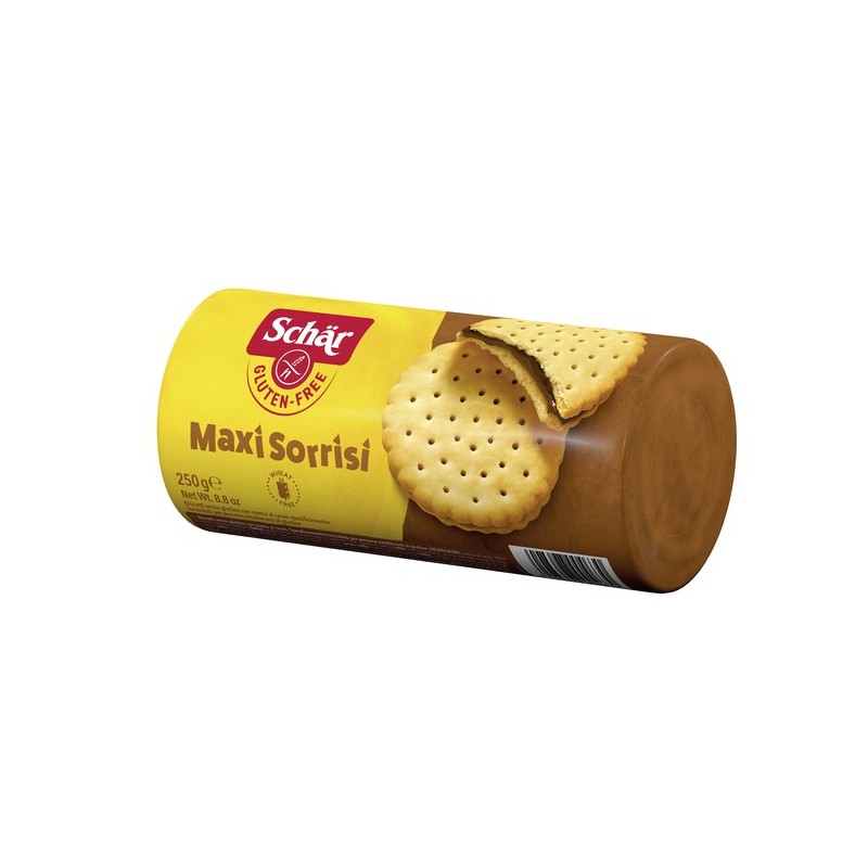 Dr. Schar Schar Maxi Sorrisi Biscotti Con Crema Al Cacao 250 G Dr. Schar - 1