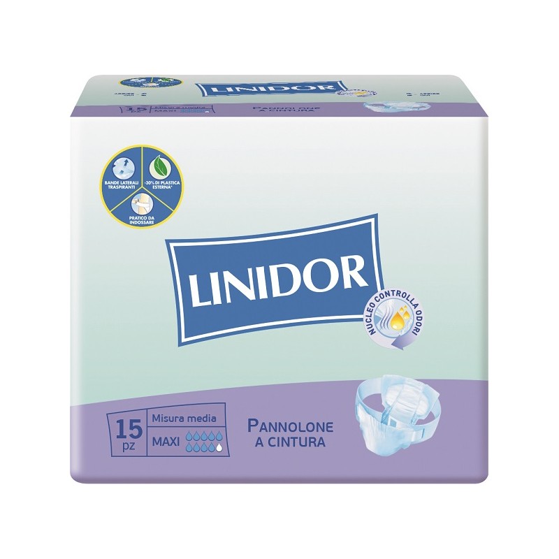 Fater Pannolone Linidor A Cintura Maxi Misura Media 15 Pezzi Fater - 1