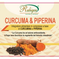 Natur-farma Curcuma & Piperina Rubigen 120 Compresse Da 500 Mg - Integratori - 975699644 - Natur-farma - € 16,27