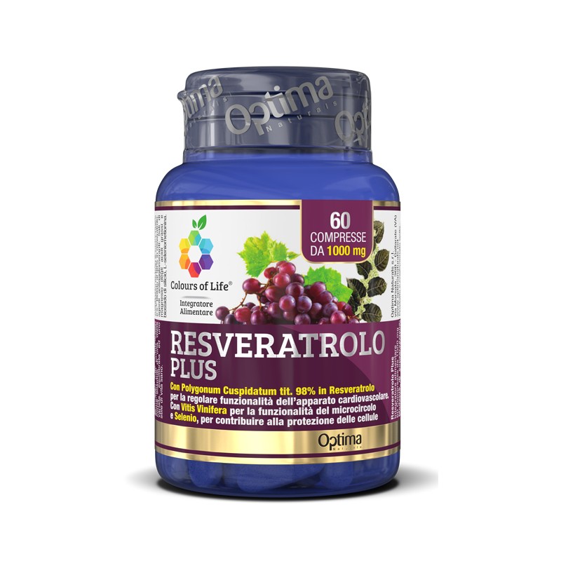 Optima Naturals Colours Of Life Resveratrolo Plus 60 Compresse 1000 Mg Optima Naturals - 1