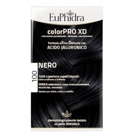 Zeta Farmaceutici Euphidra Colorpro Xd 100 Nero Gel Colorante Capelli In Flacone + Attivante + Balsamo + Guanti Euphidra - 1