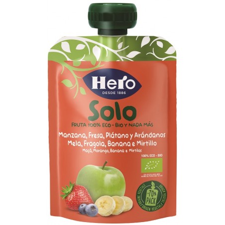 Fater Hero Solo Frutta Frullata 100% Bio Mela Banana Fragola 100 G - Alimentazione e integratori - 979945348 - Fater - € 1,78