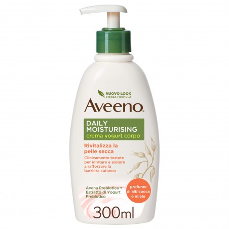 Aveeno Daily Moisturising Crema Corpo Idratante allo Yogurt, al profumo di Miele e  Albicocca 300 ml Aveeno - 1