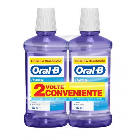 Procter & Gamble Oralb Fluorinse Collutorio Anti Carie 2 X 500 Ml Oral-B - 1