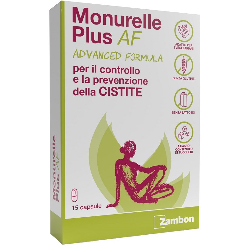 Monurelle Plus AF Integratore per Cistite 15 Capsule Zambon Italia - 1