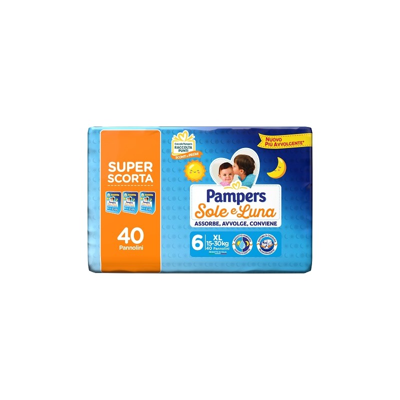 Fater Pampers Sole Luna Trio Xl 40 Pezzi - Pannolini - 985035070 - Fater - € 17,95