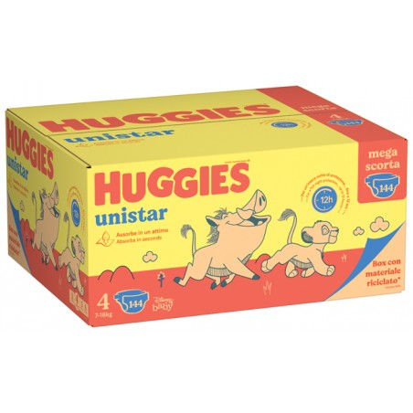 Kimberly Clark Italia Huggies Unistar Mega 4 Pannolino 144 Pezzi Kimberly Clark Italia - 1