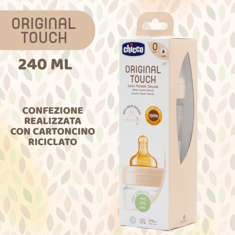 Chicco Biberon Originala Touch Boy Caucciù 0+ Mesi 150ml