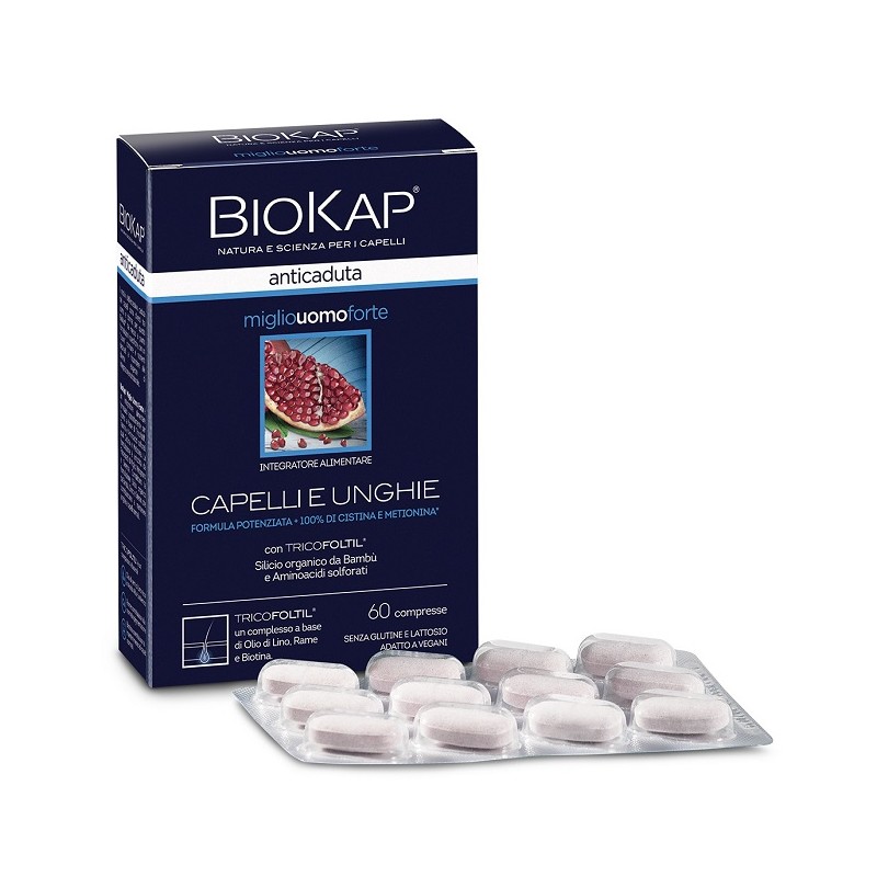 Bios Line Biokap Anticaduta Miglio Uomo Forte Con Tricofoltil 60 Compresse Bios Line - 1