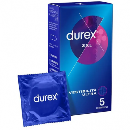 PRESERVATIVO DUREX 3XL VESTIBILITA' ULTRA 5 PEZZI Durex - 1