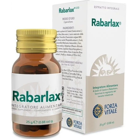 Rabarlax Integratore per il Transito Intestinale 25 G Forza Vitale Italia - 1