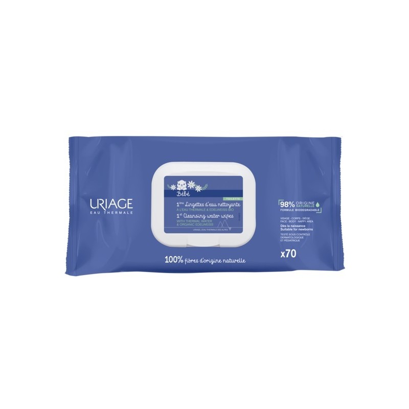 Uriage Laboratoires Dermatolog Bebe Salviettine Detergenti All'acqua 70 Pezzi Uriage - 1