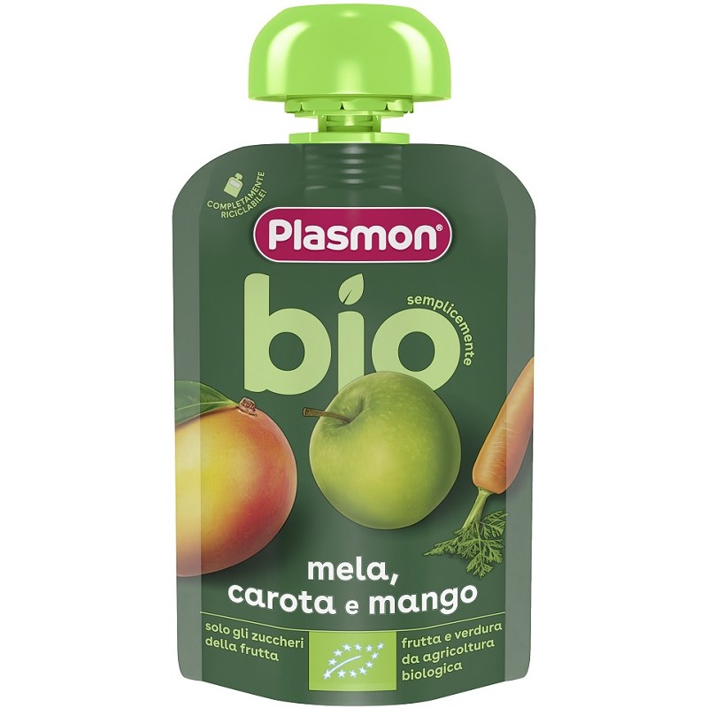 Plasmon Omogeneizzato Bio Mela Carota Mango 100 G Plasmon - 1