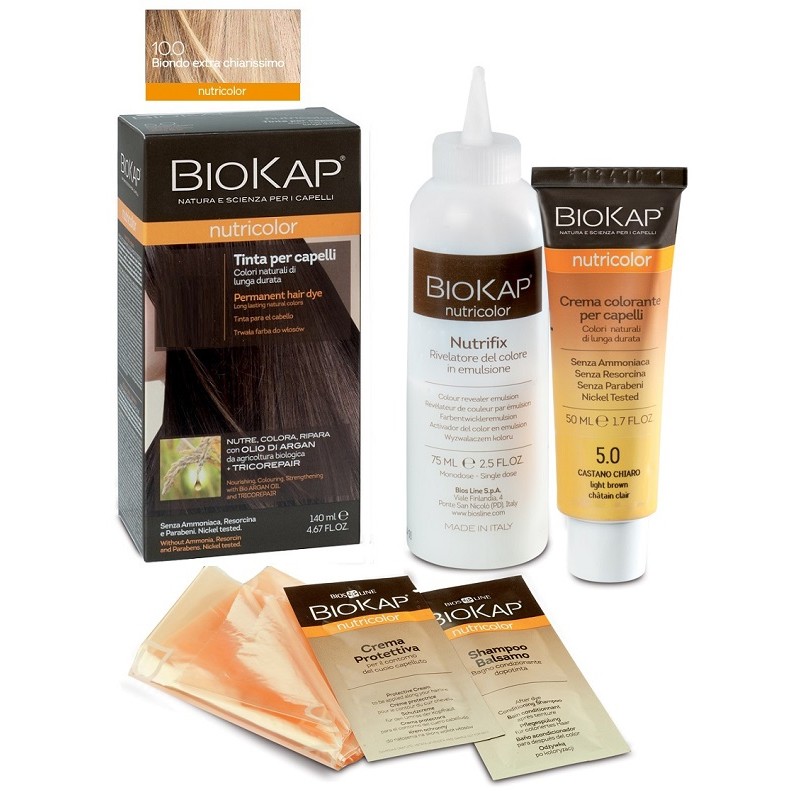 Bios Line Biokap Nutricolor 10,0 New Biondo Extra Chiarissimo Tinta Tubo + Flacone Bios Line - 1