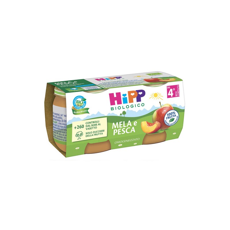 HIPP BIO OMOGENEIZZATO MELA/PESCA 2 X 80 G Hipp - 1