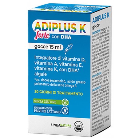 Agips Farmaceutici Adiplus K Forte Con Dha Gocce Flaconcino 15 Ml Agips Farmaceutici - 1