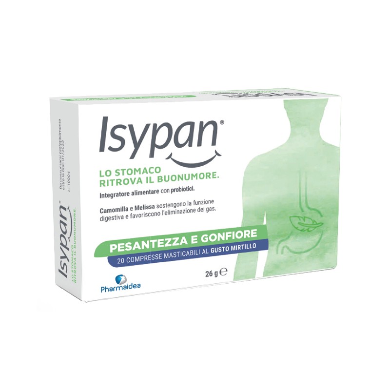 Pharmaidea Isypan Pesantezza Gonfiore 20 Compresse Masticabili Pharmaidea - 1