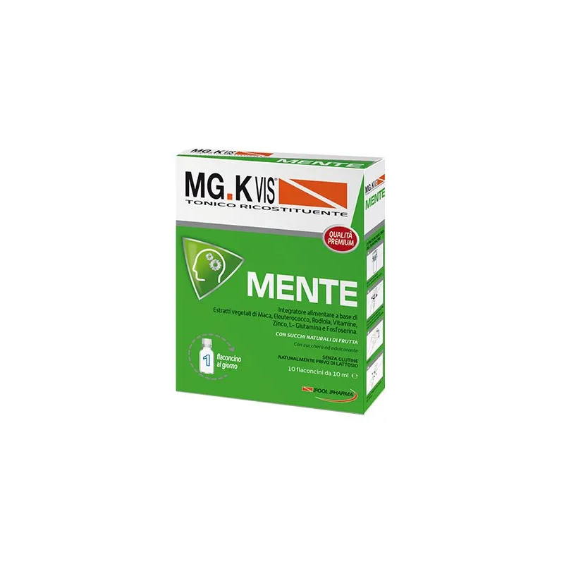 MG.K Vis Mente Tonico Ricostituente 10 Flaconcini Pool Pharma - 1