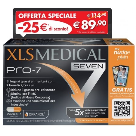 XLS Medical Pro 7 Capsule Controllo Peso 180 Capsule XLS Medical - 1