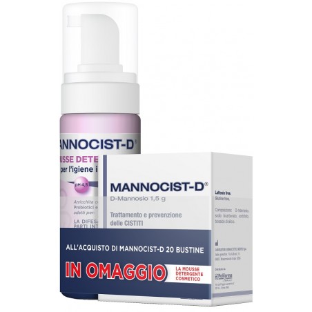 Polifarma Benessere Mannocist-d 20 Buste + Mannocist-d Mousse Detergente Antibatterico 150 Ml In Omaggio Polifarma Benessere - 1