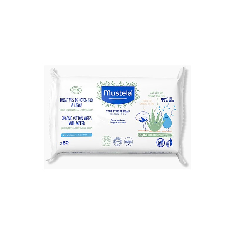 Lab. Expanscience Italia Mustela Salviette Acqua Cot Bio 60 Pezzi Lab. Expanscience Italia - 1