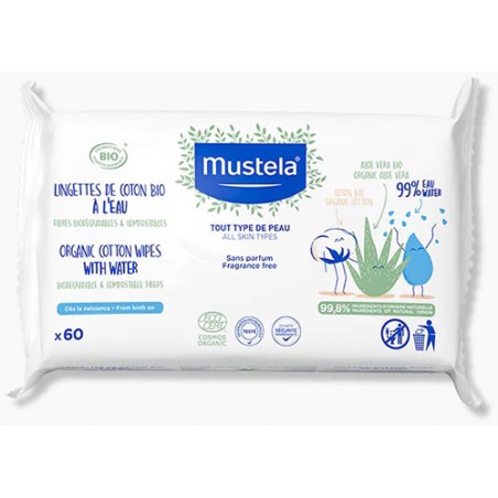 Lab. Expanscience Italia Mustela Salviette Acqua Cot Bio 60 Pezzi Lab. Expanscience Italia - 1