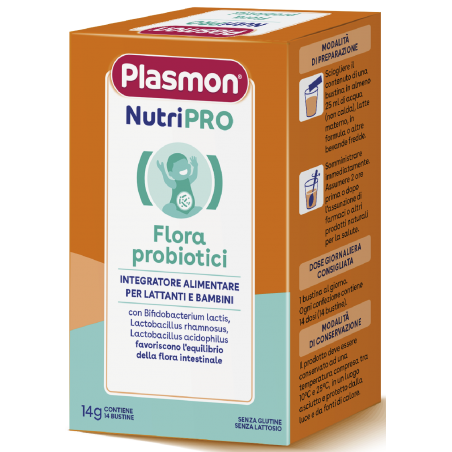 Plasmon NutriPRO Flora Probiotici Bambini Equilibrio Intestinale 14 Bustine Plasmon - 3