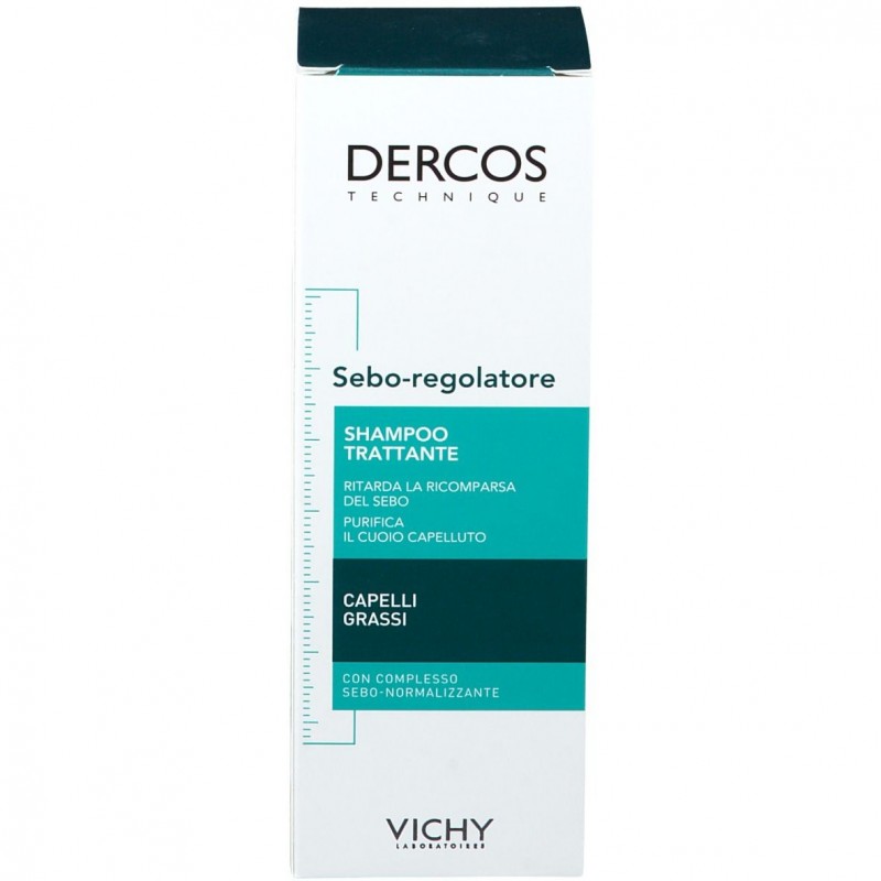 Vichy Dercos Shampoo Sebo Regolatore Capelli Grassi 200 ml Vichy - 1