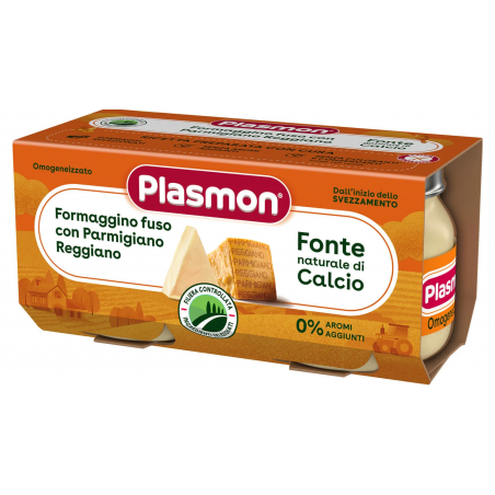 PLASMON OMOGENEIZZATO FORMAGGINO FUSO E PARMIGIANO REGGIANO4 PEZZI 80 G Plasmon - 1