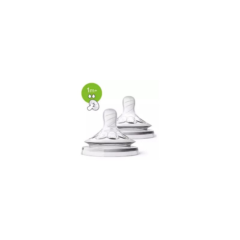 Philips Avent 2 Tettarelle Natural Flusso Lento 2 Fori Avent - 1