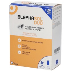 BLEPHASOL DUO SOLUZIONE MICELLARE IGIENE PALPEBRALE 100 ML +100 GARZE  - 4