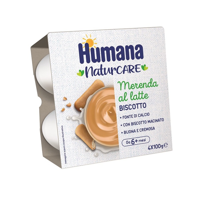 Humana Italia Humana Merenda Latte Biscotto 4 Pezzi Da 100 G Humana - 1