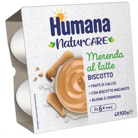 Humana Italia Humana Merenda Latte Biscotto 4 Pezzi Da 100 G Humana - 1