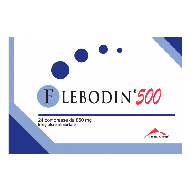 Flebodin 500 Integratore Microcircolo Drenaggio Liquidi 24 Compresse  - 2